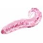 Crystal Glass Pleasure Wand Dildo Penis - AKStore - hand blown glass massager - pink
