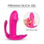 Remote Control Invisible Wearable G-Sport Vibrantor Silicone Waterproof Magnetic USB Rechargeable Powerful Butterfly-Massage for Women Couples(Hot Pink)