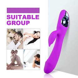 G Spot Rabbit Vibrator with Clit Stimulator for Double Stimulation Rechargeable, SHEQU Waterproof Vibrating Dildo Vibrator Sex Toys with 10 Powerful Vibrations for Women Couple Vagina Anal Play