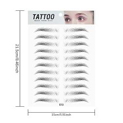 DKAF 2 Pcs 3D Hair-Like Authentic Eyebrows, Waterproof Imitation Ecological Natural Tattoo Eyebrow Stickers, Grooming Shaping Brow Shaper Makeup Eyebrow Transfer-E13