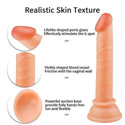 JSCRlove 6 inch Flesh Dillo with Strong Suction Cup Real Feel Toy with Strong Base Adullt Toys Máššágèr Wand Women Socks