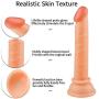 JSCRlove 6 inch Flesh Dillo with Strong Suction Cup Real Feel Toy with Strong Base,Womens Hands-Free Cups Women Socks