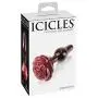 Pipedream Icicles No. 76 Anal Plug Massager Glass Rose Red Pipedream Icicles No. 76 Anal Plug Massager Glass Rose Red