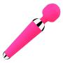 Wand Massager Waterproof with USB Rechargeable10 Powerful Multi Speed Strong Vibration Patterns, Rechargeable Magic Body Handheld Massager for Muscle Aches and Sports Recovery (Pink)