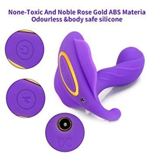 Female Wearable USB Charging Wireless Remote Control Butterfly Vib and rator Toys - Amateur Massage Relaxation