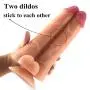 Massive Double Dildo with Suction Base Dual Dicks Big Cock Adult Sex Toy (Flesh) Massive Double Dildo with Suction Base Dual Dicks Big Cock Adult Sex Toy (Flesh)