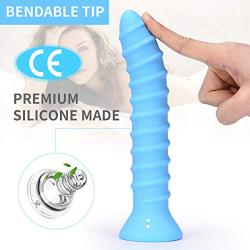 G Spot Vibrator for Vagina Stimulation, Ultra Soft Bendable Rechargeable Dildo Vibrator with 10 Vibration Patterns-Adult Sex Toys for Women and Couple