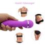 Personal Wand Massager Wireless Handheld Electric 10 Powerful Multi Speeds Vibration Cordless Mini Magic Body Massager Rechargeable Waterproof for Back Neck Shoulder (Purple)