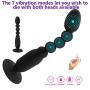 Lfcmf Home Supplies Ânāl Beads Vîb-Rát-Or Ânāl P-Lüg Pröstátê Massage B-Û-Tt-P-Lüg Silicone Women Men Ma-Sturba-Tion Relaxation Product (Color : Black)