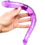 Roxy Sex Toys Double Dildo for Women 13” Small Anal & Vagina Curved Double Ended Dual Penetration G-spot Dong with Penis Head for Lesbians & Beginners