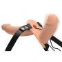 Strap U Power Pegger Silicone Vibrating Double Dildo with Harness