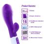 Wytinug Toy 16 Vibrant Silicone Rabbit G Sport Vib for Women Couples Stimulator Clito-Mssager Six Toys Vibe Enjoyment