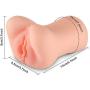 Male Masturbator Pocket Pussy Stoker with Cock Ring, SHEQU Adult Sex Toy for Men Masturbation Silicone Waterproof Realistic Vagina with Labia (Annas Pussy)