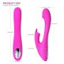 G Spot Rabbit Vibrator Dildo with Bunny Ears Clitoral Vagina Vibrating Stimulation for Women, Ridmii Waterproof Quiet Dual Motors Tongue Sucking Finger Vibrators with 17 Vibration Modes Rechargeable
