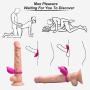 Dolphin Vibrating Penis Ring Rechargeable Silicone Cock Ring Stimulator for Male Longer Lasting Erections Sex Toys (Rose)