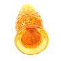 Eastern Delights Elite 3.7 Inch Corn Shape Glass Dildo Anal Plug, Glass Pleasure Wand, Yellow