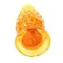 Eastern Delights Elite 3.7 Inch Corn Shape Glass Dildo Anal Plug, Glass Pleasure Wand, Yellow