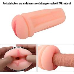 Male Mastubator Cup Realistic Pocket Pussy Stroker Sex Toys for Men,Masterbation Cup Simulated Artificial Vagina for Male Enhancement and Pleasure