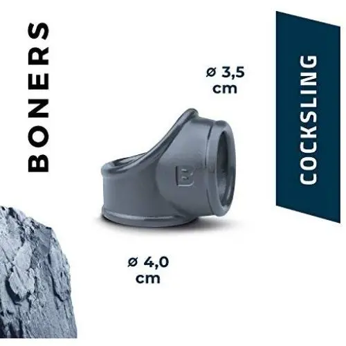 BONERS Cock-Sling - Dark Grey - 100% Soft TPE Penis Ring - Penis Ring BONERS Cock-Sling - Dark Grey - 100% Soft TPE Penis Ring - Penis Ring