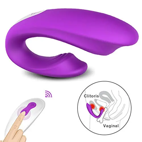 G Spot Vibrator with Clitoris Stimulator Wireless Remote Paar-Vibrator for Couple Sex Fun, Treediride 2.0 Upgrade 9 Vibration Modes Clitoris Orgasm Tool Dual Motor Vaginal Anal Sex Toy (Purple)