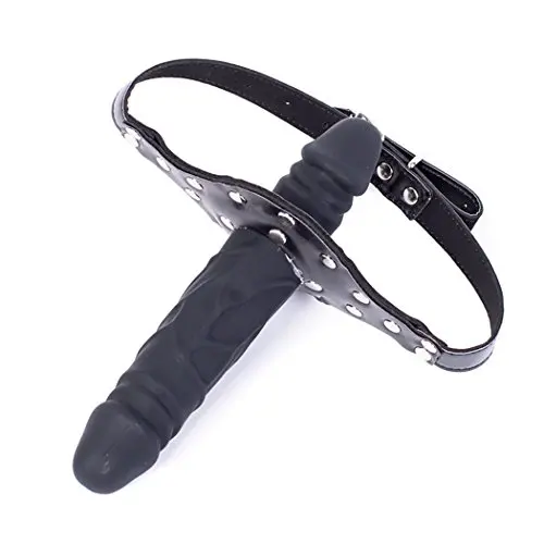 FST Double-Cock Dildo Penis Mouth Gag Mouth Plug Penis Gag with Multi-Function Oral Fixation Mouth Stuffed Bondage Leather Strap On BDSM Adult Sex Toy FST Double-Cock Dildo Penis Mouth Gag Mouth Plug Penis Gag with Multi-Function Oral Fixation Mouth Stuffed Bondage Leather Strap On BDSM Adult Sex Toy