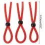 Dayloveme 3pcs Adjustable Co Ckring Set for Sex for Men, One Ring Loops Red Dayloveme 3pcs Adjustable Co Ckring Set for Sex for Men, One Ring Loops Red