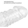 Reusable Condom Penis Sleeve Extender Couple Membrum Penis Case Cover Dick Overstriking Erection Ipsism Sexual Intrest Stick Wand Fun Rod Sleeve (Transparent)