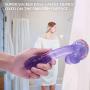 DJKFHIU 7.67 inch Soft Flexible Dîldɔs with Suction Cup for Hands Free Play DJKFHIU (Color : Purple)