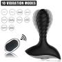 Anal Sex Toys with 10 Variable Vibration Modes for Safe Anal  Prostate Play, PALOQUETH Smooth Silicone Wireless Remote Butt Plug Vibrator for Beginner Intermediate