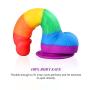 Utimi Silicone Dildo Liquid Realistic Big Dick G-spot Stimulator with Suction Cup,Rainbow Pattern