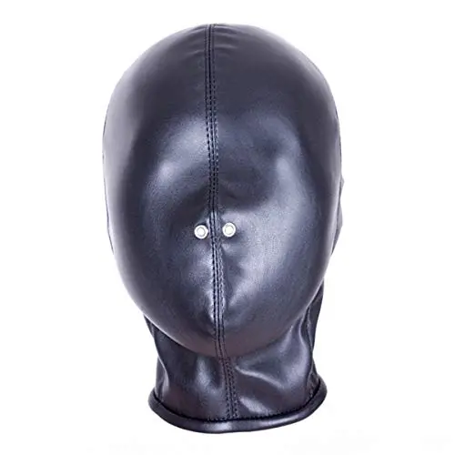 Leather Bondage Mask,Black Full Face Breathable Restraint Head Hood for Adults Sex Toys BDSM Abused Binding Hood Leather Bondage Mask,Black Full Face Breathable Restraint Head Hood for Adults Sex Toys BDSM Abused Binding Hood