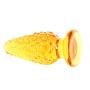 Eastern Delights Elite 3.7 Inch Corn Shape Glass Dildo Anal Plug, Glass Pleasure Wand, Yellow
