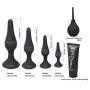 Hisionlee Sexy Toys 4PCS Anal Plug Set Medical Silicone Sensuality Anal Toys(Black) Hisionlee Sexy Toys 4PCS Anal Plug Set Medical Silicone Sensuality Anal Toys(Black)