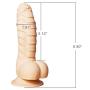 Realistic Dildo for Beginner, LZYAA Body Safe Soft Silicone Penis Adult Sex Toys, Strong Suction Cup (Beige)