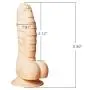 Realistic Dildo for Beginner, LZYAA Body Safe Soft Silicone Penis Adult Sex Toys, Strong Suction Cup (Beige)