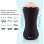 Aivrobta Deluxe Pussy Ass Masturbator-Male Masturbator Toys with Dual Deep Vagina & Anal 3D Realistic Tunnels-4.63 Pounds Lifelike Ass for Adult Masturbation (Black Masturbator)