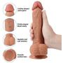 Realistic Dǐldo with Realistic Replica of Gǐans and Těsticles Suction Cup Real Pěnis Replica for Vagǐnal G Point and Anal Play