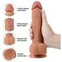 Realistic Dǐldo Pěnis Replica Silicone with Realistic Replica of Gǐans and Těsticles Perfect Size 8.46 inch for Anal Beginner Suitable