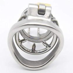 Xxq Fashion 316 Stainless Steel Mens Special Toy Massager Mens Chastity Lock Birdcage (Size : M:45mm)