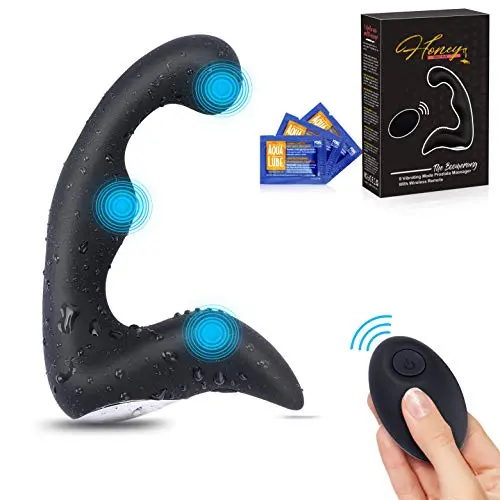 Honey Adult Play Mens Vibrating Prostate Massager with 9 Anal Vibrator Modes & Wireless Remote, Unisex Anal or G spot Pleasure, Black Honey Adult Play Mens Vibrating Prostate Massager with 9 Anal Vibrator Modes & Wireless Remote, Unisex Anal or G spot Pleasure, Black