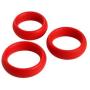 Trinity Vibes 3 Piece Silicone Cock Ring Set, Red