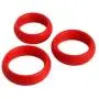 Trinity Vibes 3 Piece Silicone Cock Ring Set, Red Trinity Vibes 3 Piece Silicone Cock Ring Set, Red