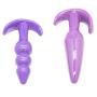 Roxy Sex Toys Butt Plug 2 Piece Anal Plug Set for Men & Women Silicone Toys Purple
