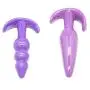 Roxy Sex Toys Butt Plug 2 Piece Anal Plug Set for Men & Women Silicone Toys Purple Roxy Sex Toys Butt Plug 2 Piece Anal Plug Set for Men & Women Silicone Toys Purple