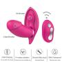 Wushuangyu Wearable Massaging Toys - 10 Kinds Vibrating Speed - Powerful Dual Motor - Wireless Remote Control - Silent Soft Skin-Friendly - Back Neck Shoulder Relaxation - Vibrant Toy