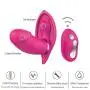 Wushuangyu Wearable Massaging Toys - 10 Kinds Vibrating Speed - Powerful Dual Motor - Wireless Remote Control - Silent Soft Skin-Friendly - Back Neck Shoulder Relaxation - Vibrant Toy