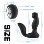 Male Prostate Massager with Testes Stimulation, 12 Speed Vibrating Anal Butt Plug Dual Motors G-spot Vibrator & Anal Stimulator Wireless Remote Anus Sex Toy for Men, Woman, Couples & Gay