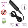 Vibrator Clitoris and G-Spot Nipple Stimulator Vibrate Massager Bullet Vibe Orgasm Vagina Dildo for Travel USB Rechargeable Portable Waterproof Vibrating Wand Adult Sex Toys (Black)