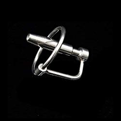 Raycity Stainless Steel Male Urethral Sound Catheter Penis Plug Stretching Dilator w/Ring Through-Hole for Beginner