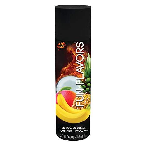 Wet Tropical Fruit Flavored Lube, Fun Flavors 4 In 1 Warming Water Based Lubricant, 3 Ounce